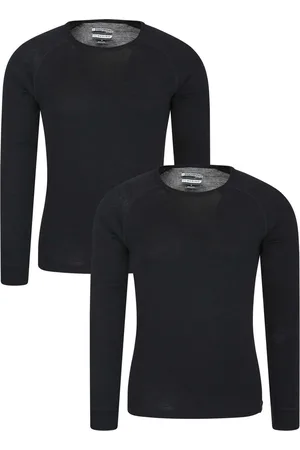 Mountain Warehouse Black Merino Thermal Tops 2 Pack S
