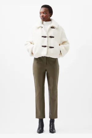 French Connection Womens Alex Faux Fur Jacket