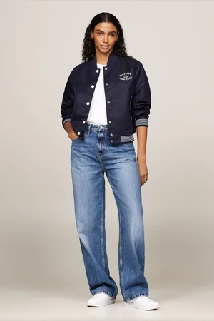 Tommy Hilfiger Womens Non Padded Varsity Bomber Jacket