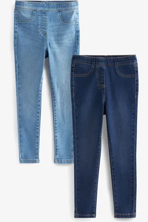 Next Girls Elasticated Waist Jeggings 2 Pack (3-16yrs)