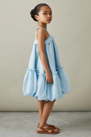 Reiss Girls Emeri 4-9 yrs Seersucker Bubble Hem Dress