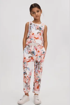 Reiss Girls Print Kemi 4-9 yrs Cotton Vest and Joggers Set
