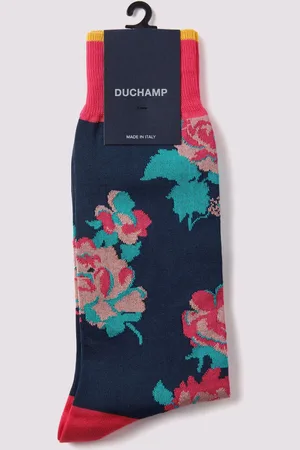 Duchamp Mens Floral Impression Socks