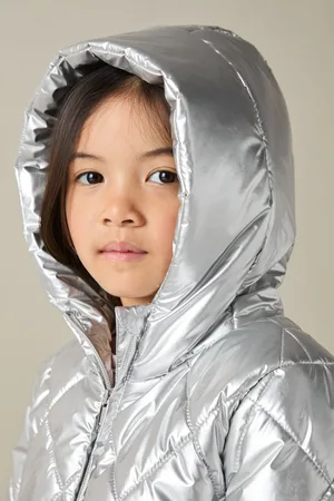 Reiss Girls Silver Jan 9-13 yrs Quilted Coat