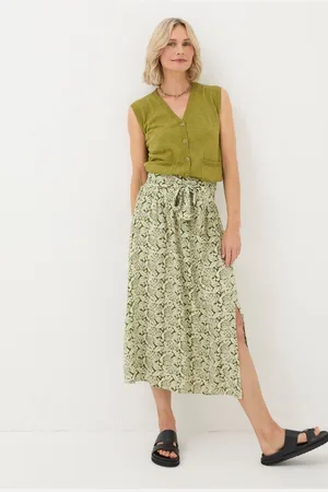Fat Face Womens FatFace Sascha Damask Floral Midi Skirt