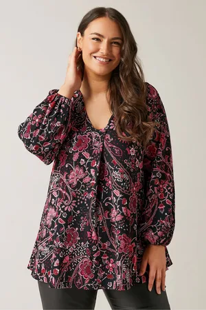 Evans Pintuck Black Blouse AU 22-24