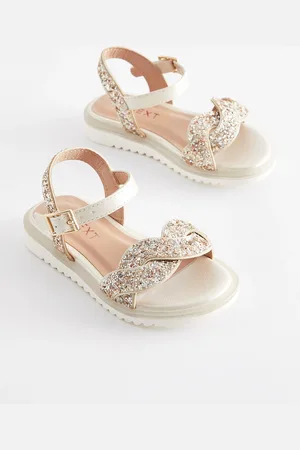 Next Girls Ivory Glitter Occasion Sandals