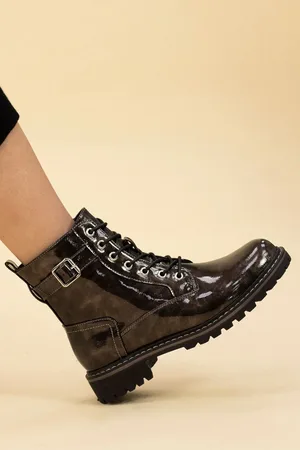 Lunar Parlour Patent Ankle Boots AU 6 (EU 37)