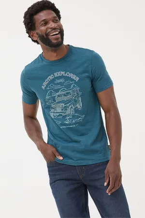Jeep Mens FatFace Teal Arctic Explorer T-Shirt