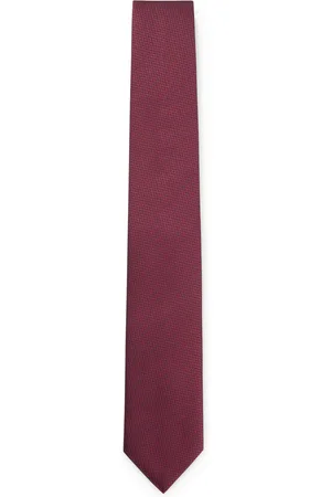 HUGO BOSS Mens Micro-Patterned Tie In A Silk Blend