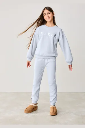 Ted Baker Girls 100% Cotton Bow Sweater & Joggers Set