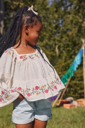 Next Girls Embroidered 100% Cotton Blouse (3-16yrs)