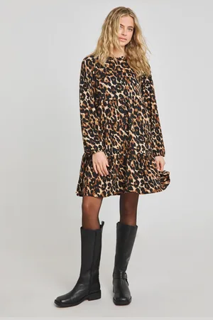 Simply Be Leopard Print Supersoft Tiered Smock Dress AU 10