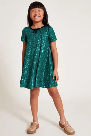 Monsoon Girls Sienna Sequin A-Line Dress