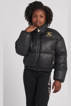 Juicy Couture Girls Funnel Neck Puffer Jacket