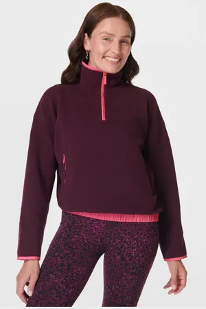 Sweaty Betty Womens Mallow Half Zip Pullover Sweat Top