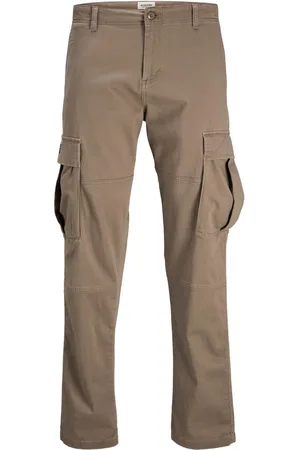JACK & JONES Brown Relaxed Fit Cargo Trousers W28 L30