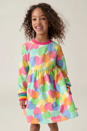 Little Bird Girls Multi Sweat 100% Cotton Dress