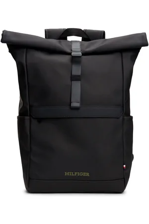 Tommy Hilfiger Mens Black Monotype Backpack