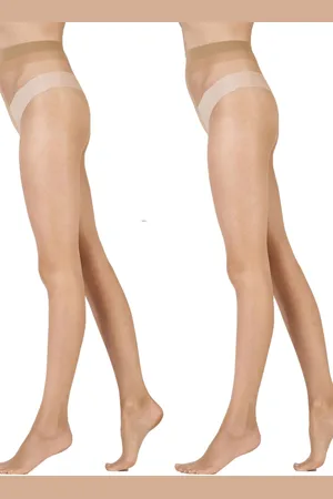 Pretty Polly Natural 8 Denier Skin Tone Tights 2 Pair Pack one