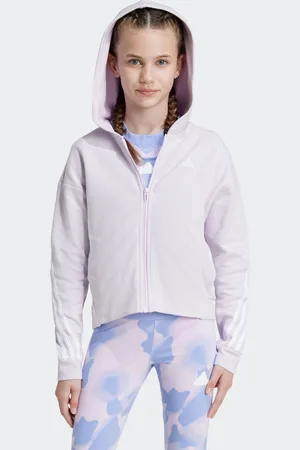 adidas Girls Future Icons 3-Stripes Full-Zip Hoodie
