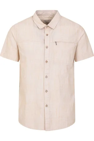 Mountain Warehouse Mens Coconut Slub Texture Short Sleeve 100% Cotton Shirt XL