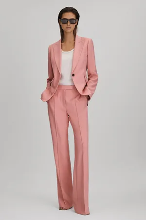 Reiss Womens Millie Petite Flared Suit Trousers