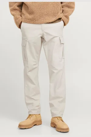 JACK & JONES Grey Loose Fit Cargo Trousers 32W x 31L (UK 32 R)