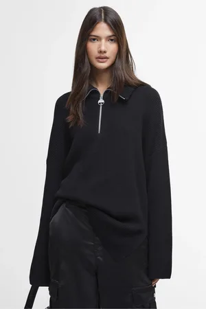 Barbour Womens Franchesca Funnel Neck Half Zip Knitted Jumper
