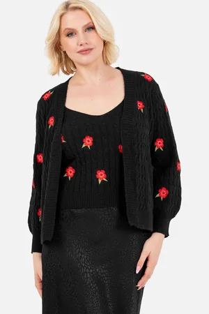 Lovedrobe Womens Floral Embroidered Twin Set