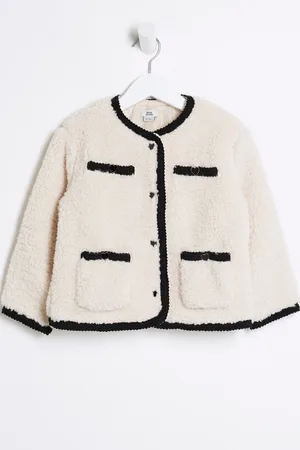 River Island Girls Girls Borg Coat