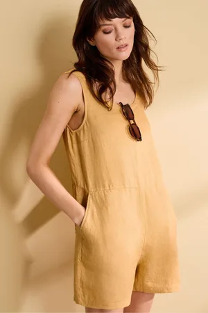 Seasalt Cornwall Womens Salt Air Linen Playsuit
