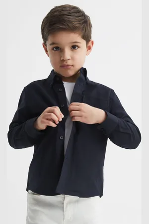 Reiss Boys Navy Greenwich 3-9 yrs Slim Fit Button-Down Oxford Shirt
