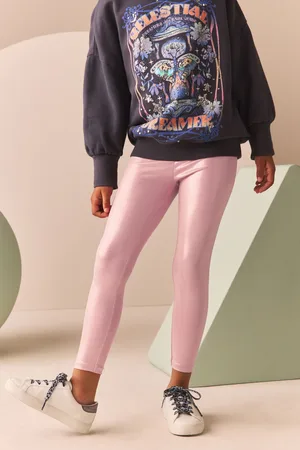 Next Girls Sparkle Coated Leggings (3-16yrs)