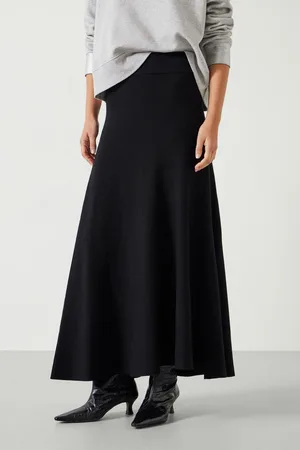 Hush Puppies Womens Zola Volume Knitted Midi Skirt