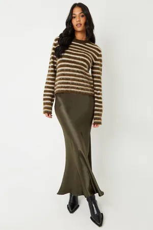 Threadbare Womens Maxi Satin Slip Skirt