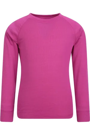 Mountain Warehouse Girls Dark Merino II Kids Round Neck Thermal Top