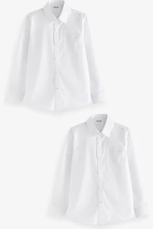 Clarks Boys Long Sleeve Boys School Shirts 2 Pack