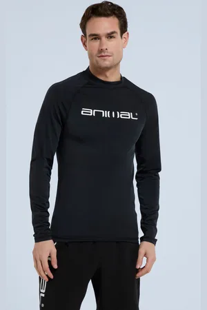 Animale Black Mens Logo Sonny Rash Vest L