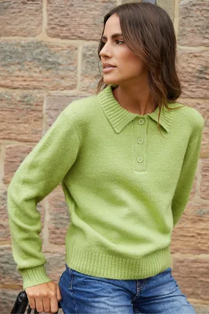 Threadbare Womens Polo Collar Knitted Jumper