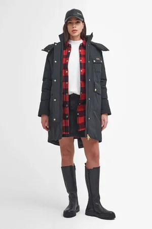 Barbour Christa Showerproof Longline Puffer Coats AU 10