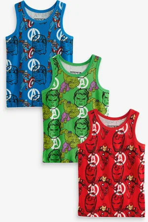 Marvel Boys License 100% Cotton Vests 3 Pack (1.5-12yrs)