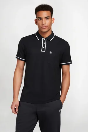 Original Penguin Earl Tipped Collar Pocket Pique Polo Shirt M