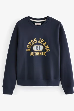 Guess Navy Varsity Logo Sweatshirt XS