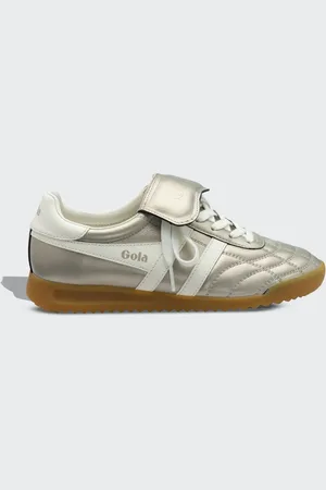 Gola Champagne Off White Giola Womens Silver Stadium 86 Trainers AU 6 (EU 37)
