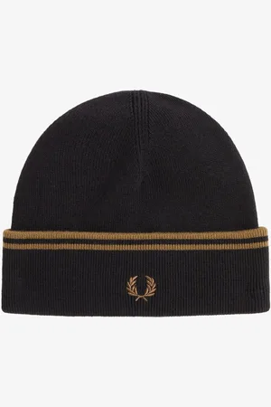 Fred Perry Mens Twin Tipped Merino Wool Beanie Hat
