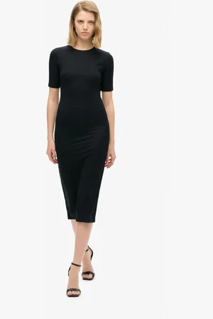 Superdry Short Sleeve Midi Jersey Dress AU 10