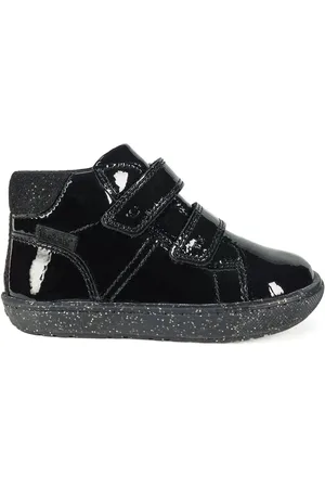 Toezone Girls Riley Girls Crinkle Patent Rip Tape Boots