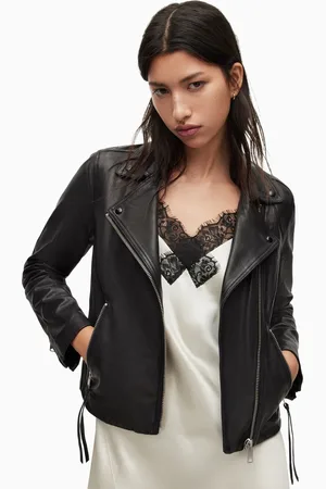 AllSaints Womens AllSaints Trim Dalby Biker Jacket