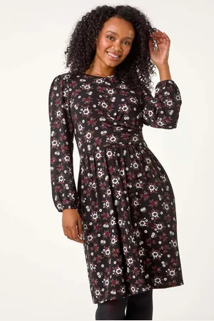 Roman Petite Floral Twist Detail Short Dress AU 16